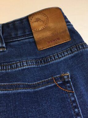 Tommy Bahama Denim Jeans Size 48 x 30 Dark Blue Wash Luxury Comfort Straight